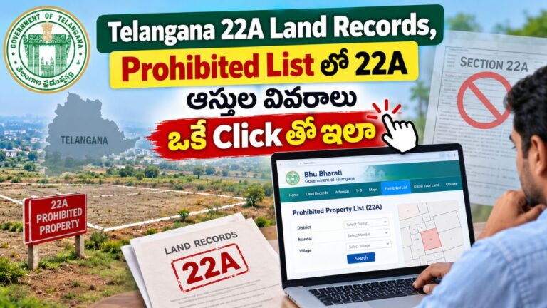 తెలంగాణలో 22A భూమి అంటే ఏమిటి? Prohibited Properties Listలో ఉందో ఇలా చెక్ చేయండి